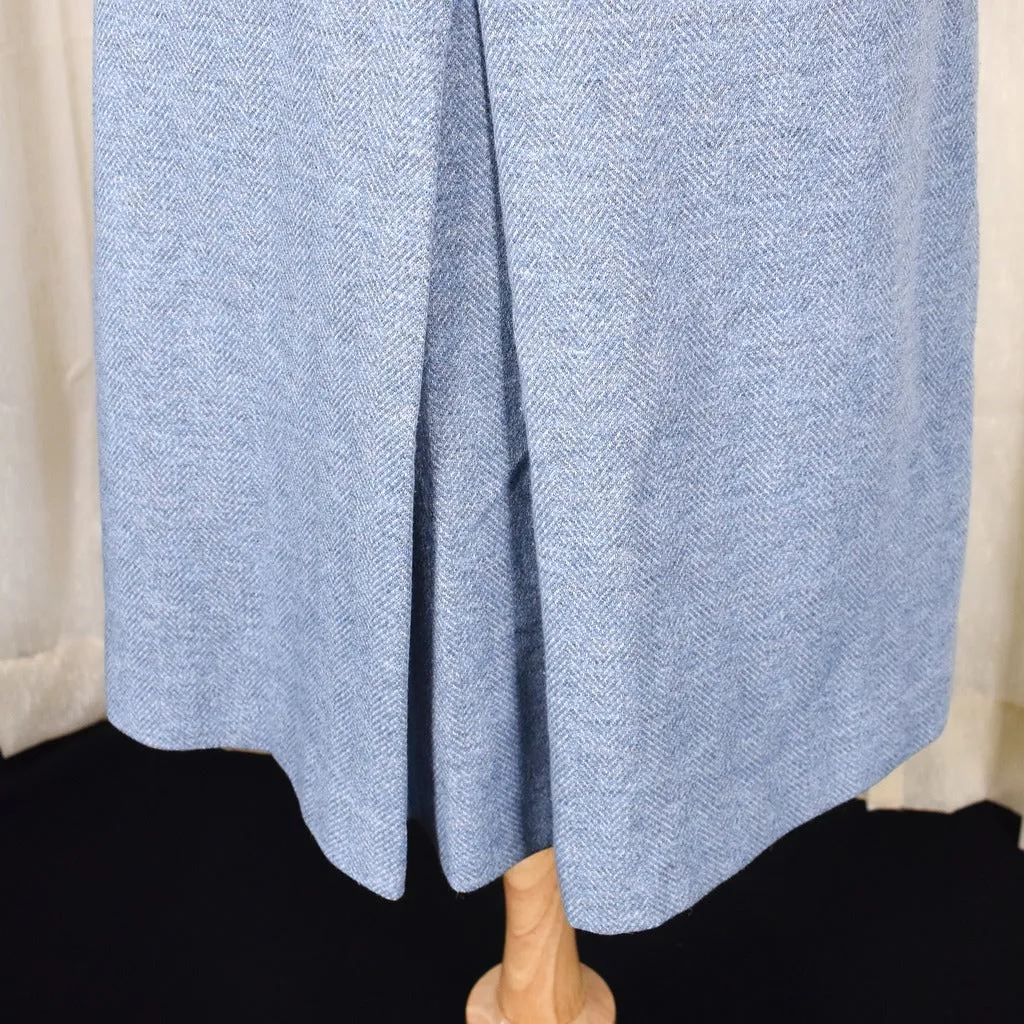 1960s Vintage Sky Blue A-line Skirt