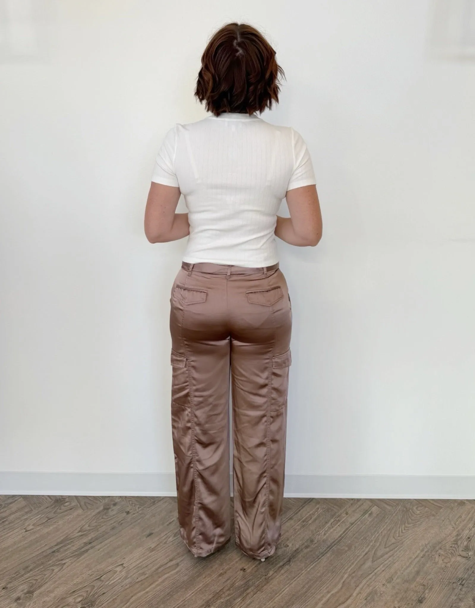 Angelina Rose Gold Cargo Pants