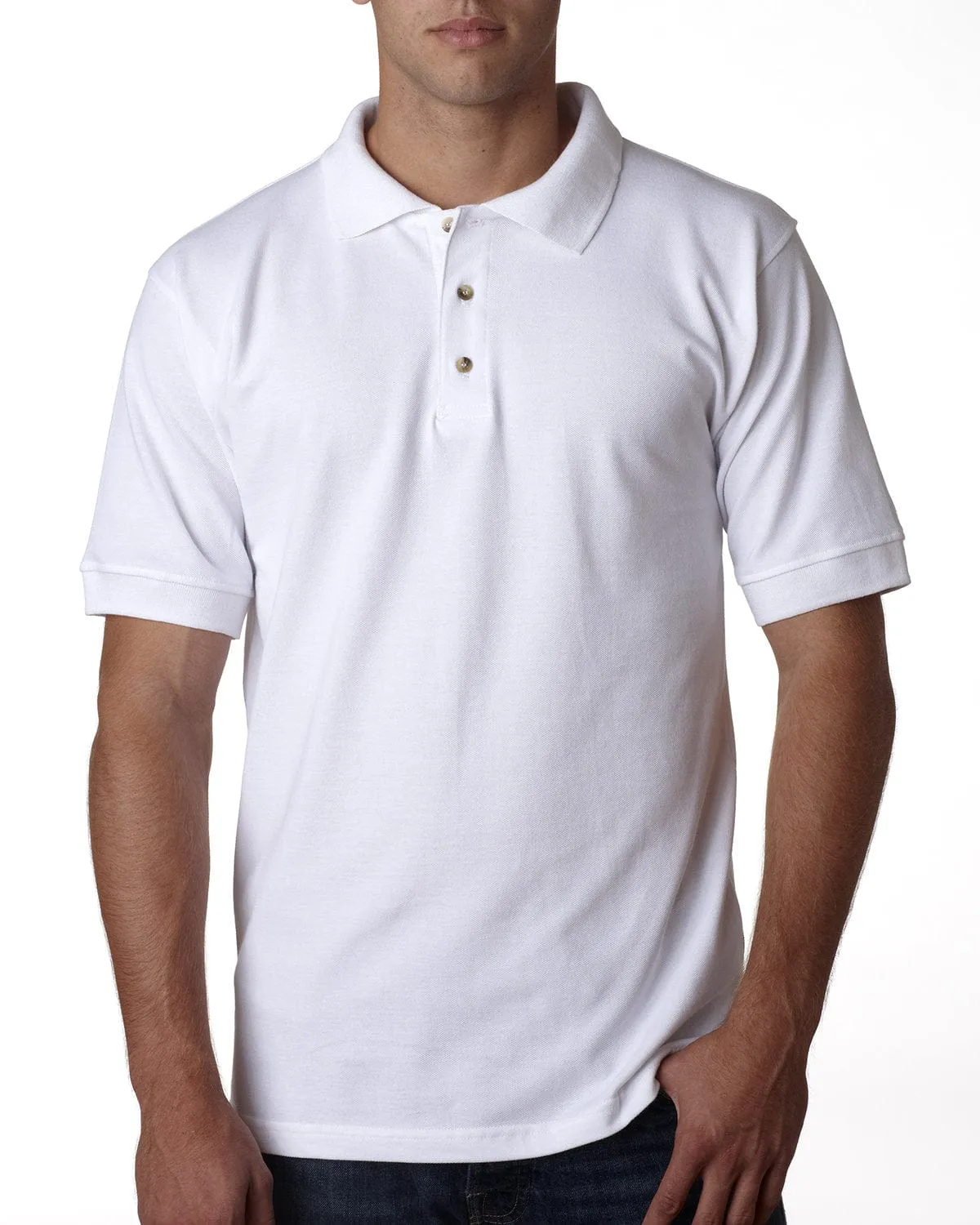 Bayside BA1000: Adult 6.1 oz., Cotton Pique Polo