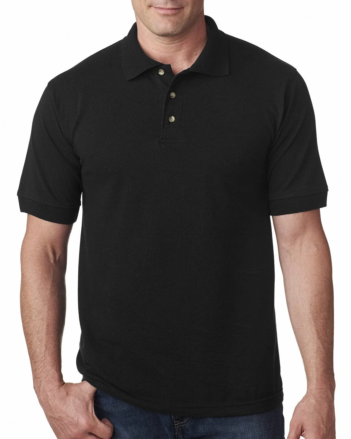 Bayside BA1000: Adult 6.1 oz., Cotton Pique Polo