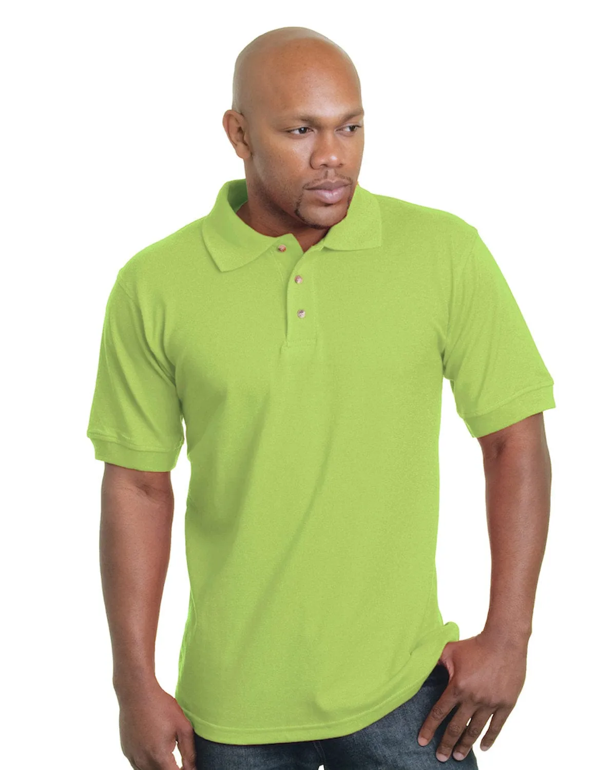 Bayside BA1000: Adult 6.1 oz., Cotton Pique Polo