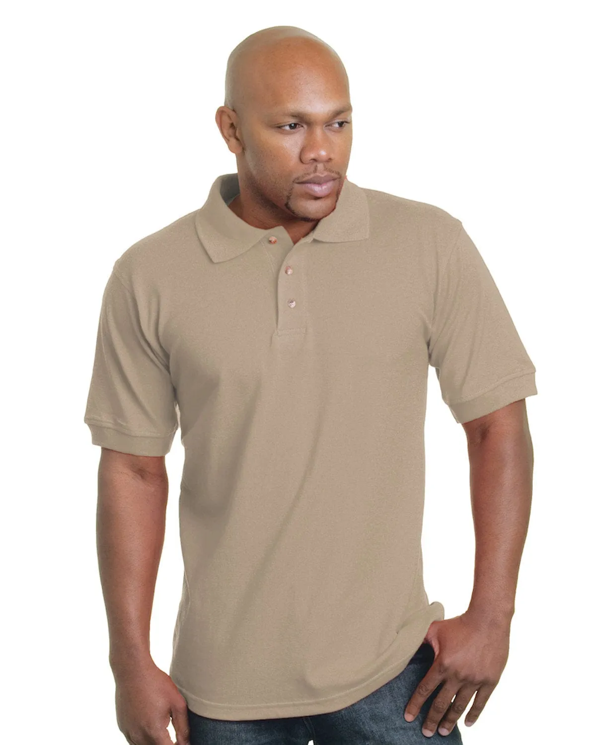 Bayside BA1000: Adult 6.1 oz., Cotton Pique Polo