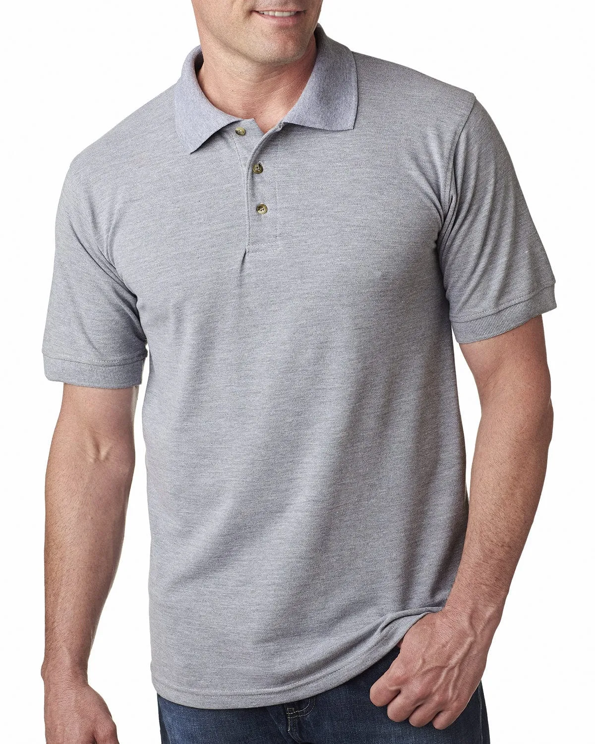 Bayside BA1000: Adult 6.1 oz., Cotton Pique Polo