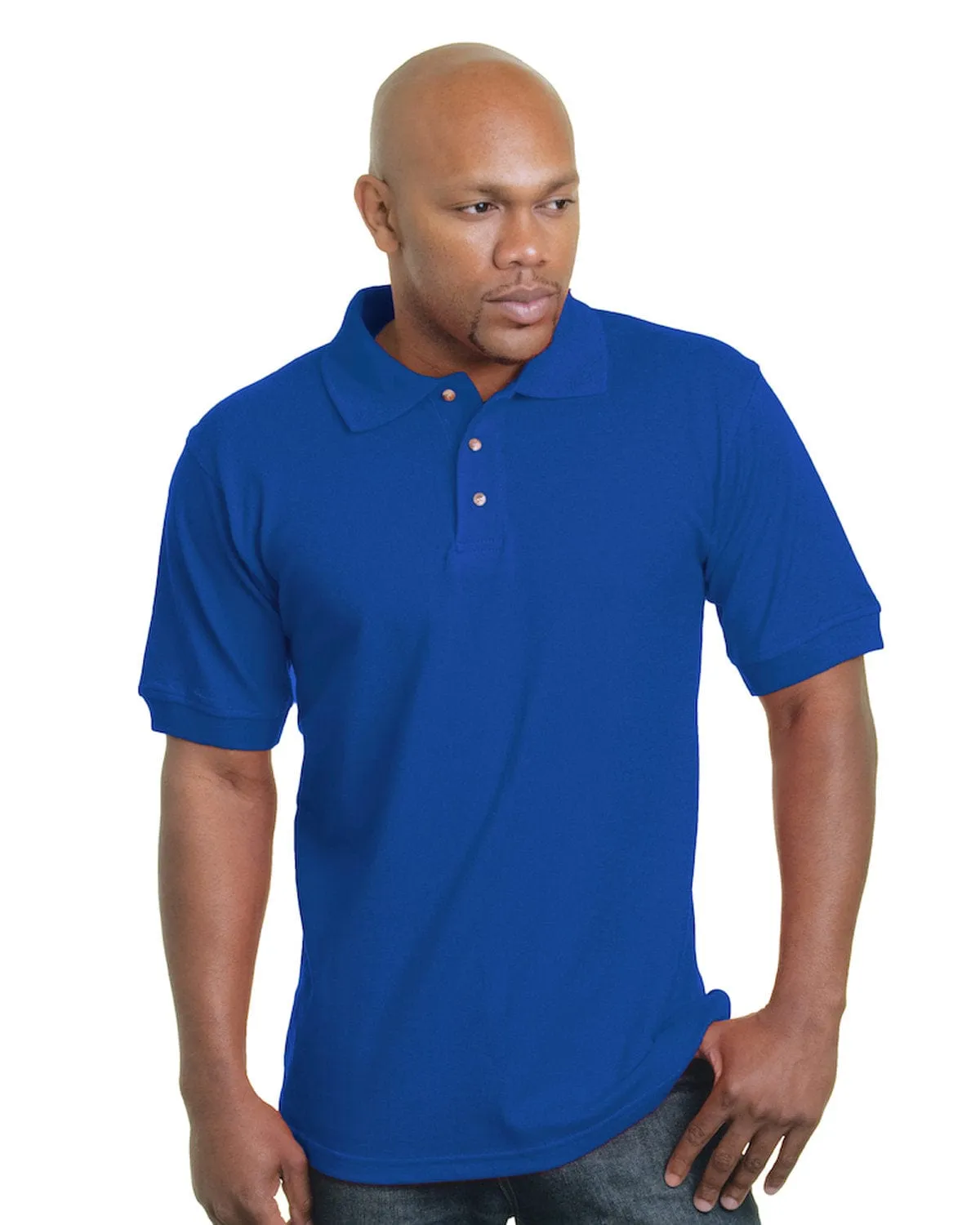 Bayside BA1000: Adult 6.1 oz., Cotton Pique Polo