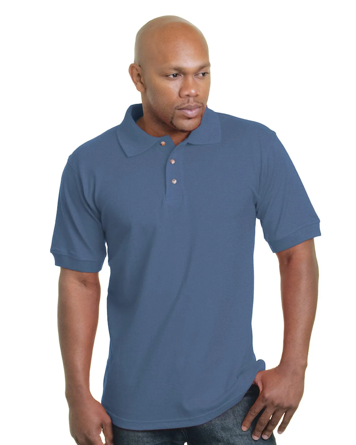 Bayside BA1000: Adult 6.1 oz., Cotton Pique Polo