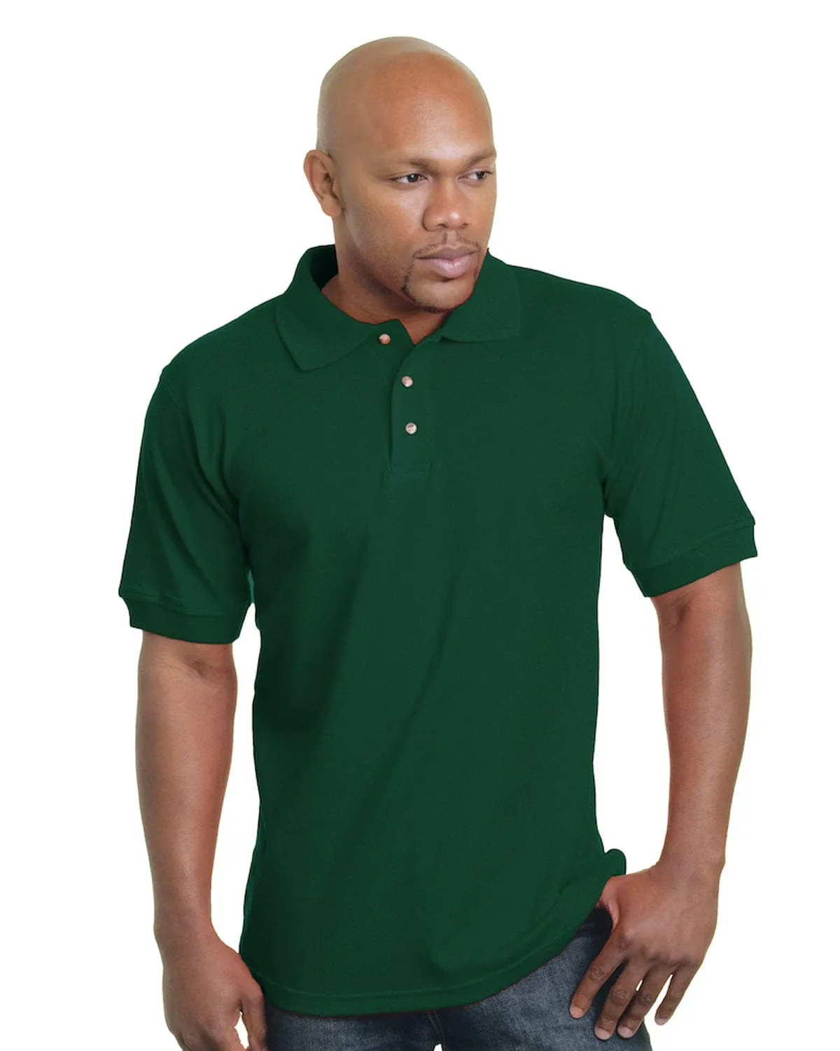 Bayside BA1000: Adult 6.1 oz., Cotton Pique Polo