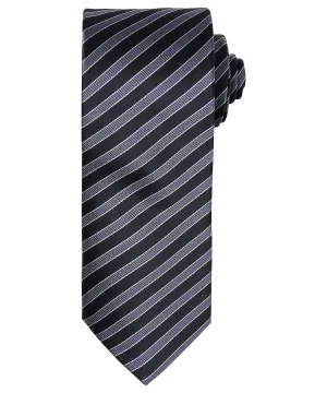 Black/Dark Grey - Double stripe tie