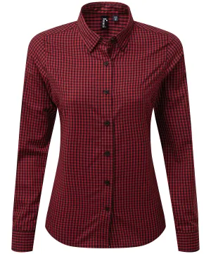 Black/Red - Women's Maxton check long sleeve shirt