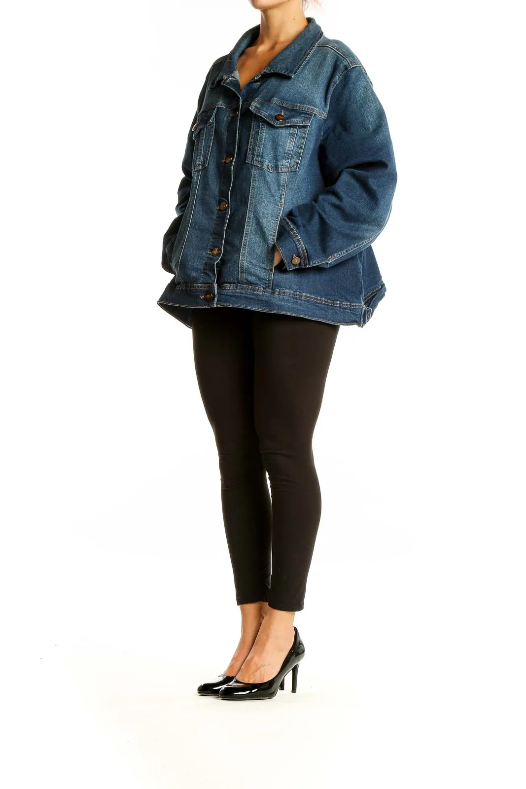 Blue Oversized Denim Jacket