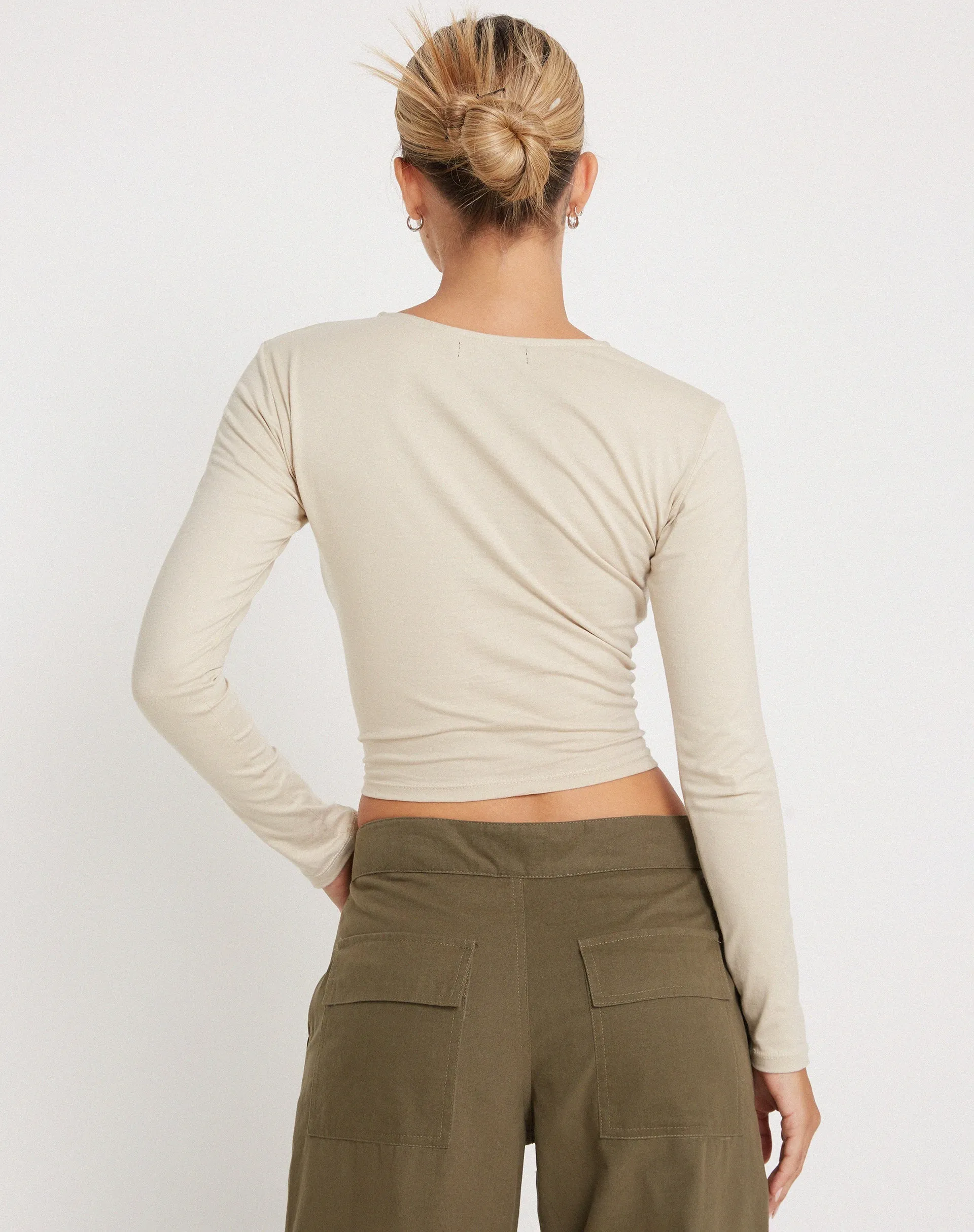 Bon Long Sleeve Top in Coconut Milk