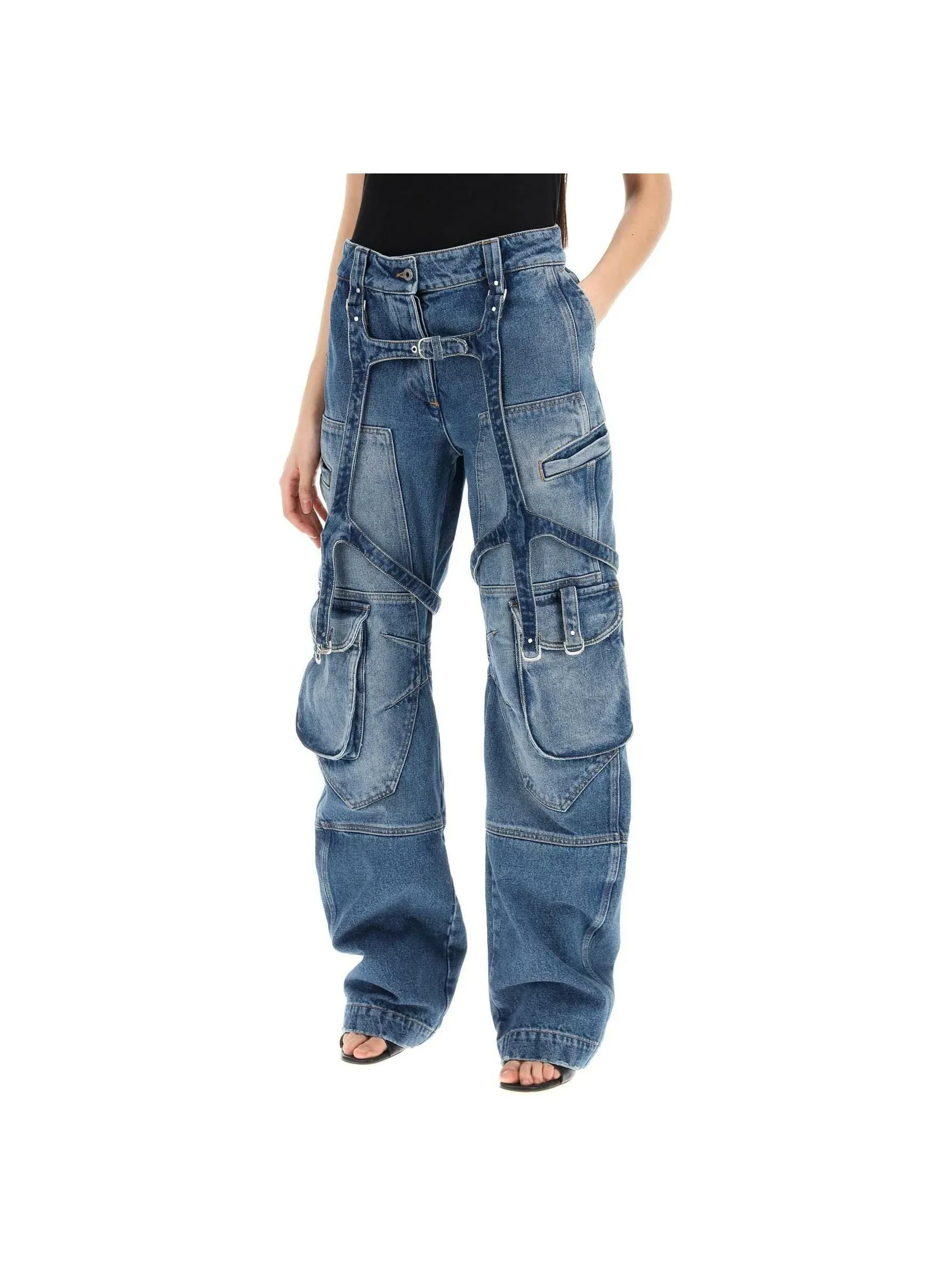 Cargo Harness Denim Trousers