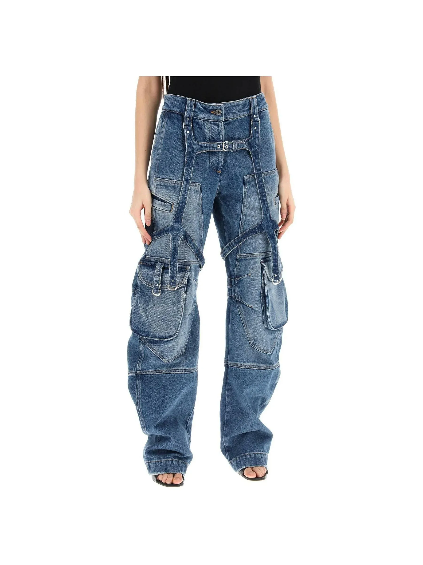 Cargo Harness Denim Trousers