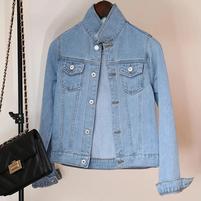 Casual Buttons Denim Jackets