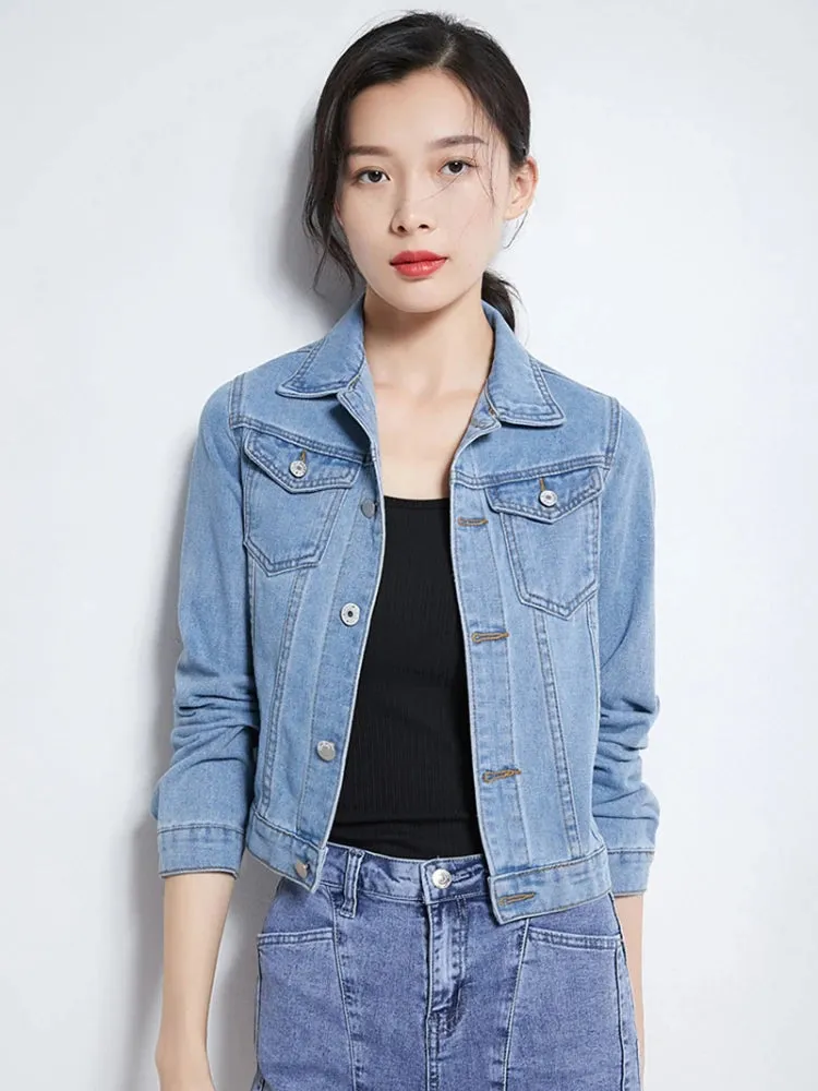 Casual Buttons Denim Jackets