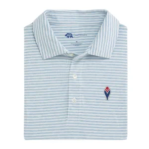 Cooperstown Feather Row Stripe Icon Polo - Sky