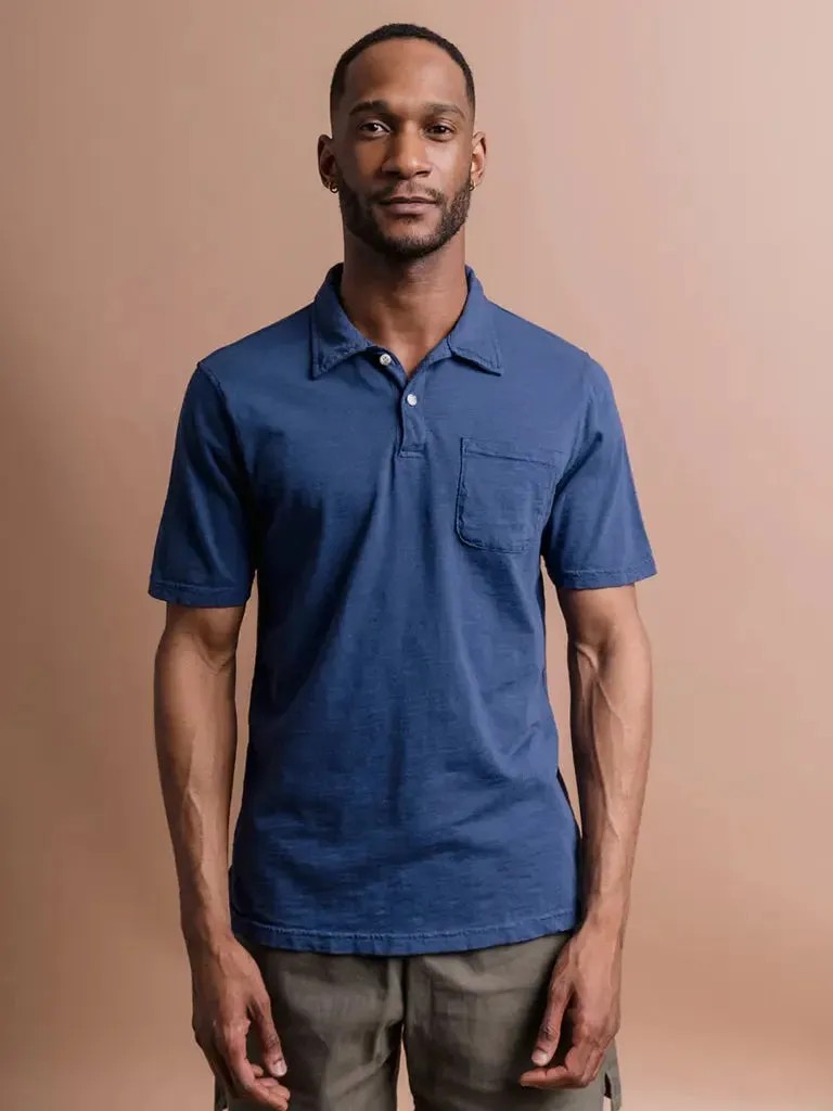 Cotton Slub Polo- Clay