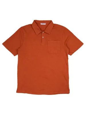 Cotton Slub Polo- Clay