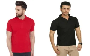 Cotton Solid Polos - Pack Of 2