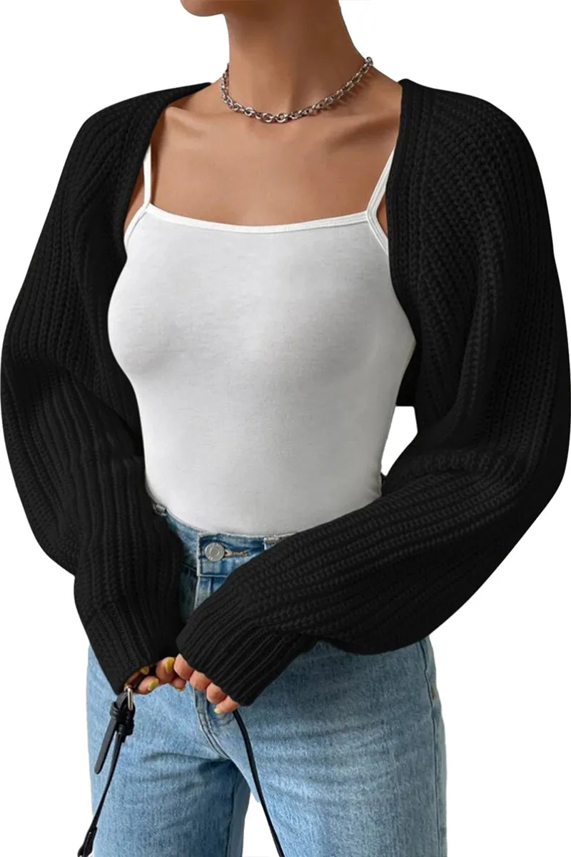 CR3310 Knitted Sweater Shrug Outerwear