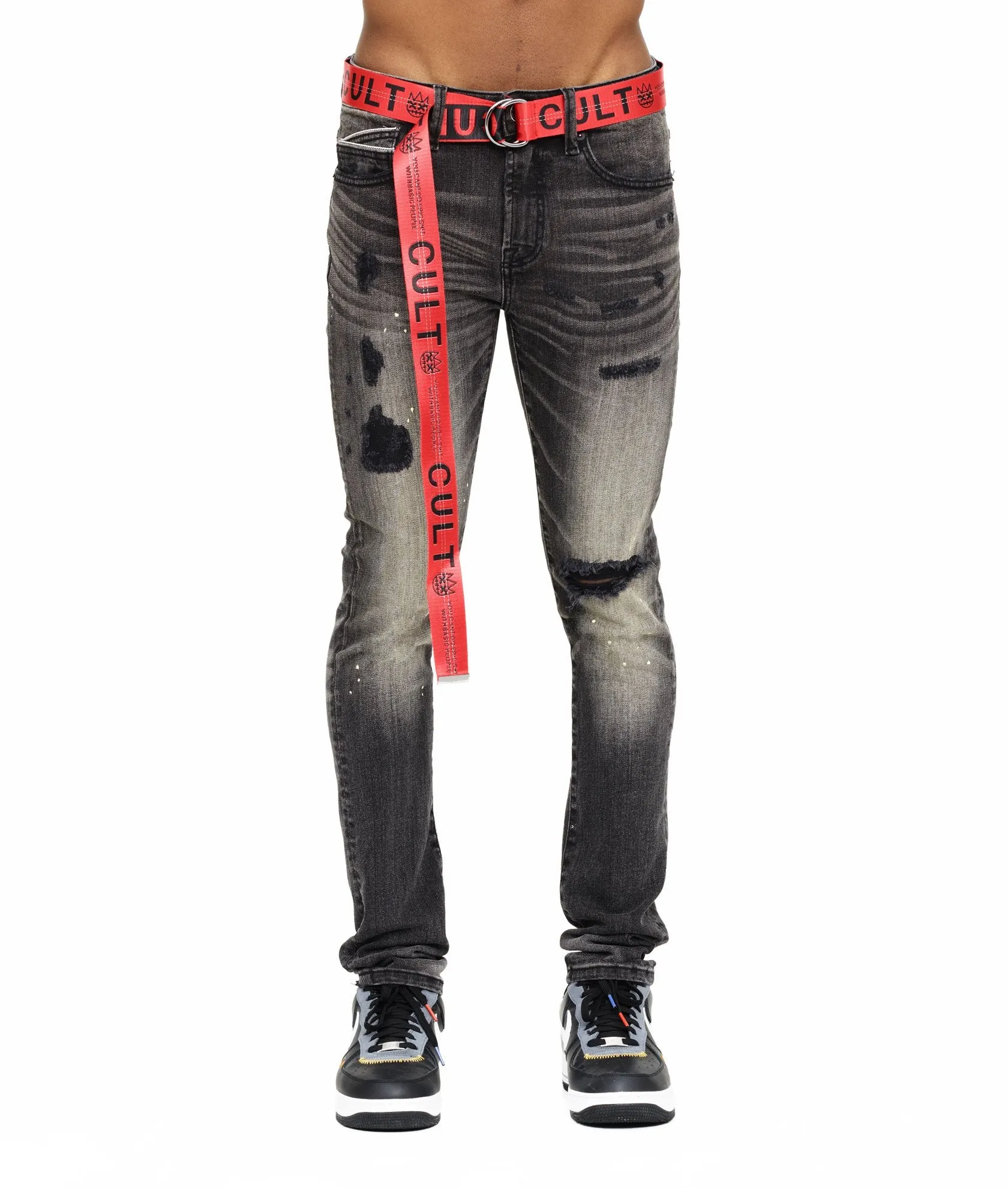 Cult of Individuality Men's Punk Super Skinny Stretch Denim Jeans