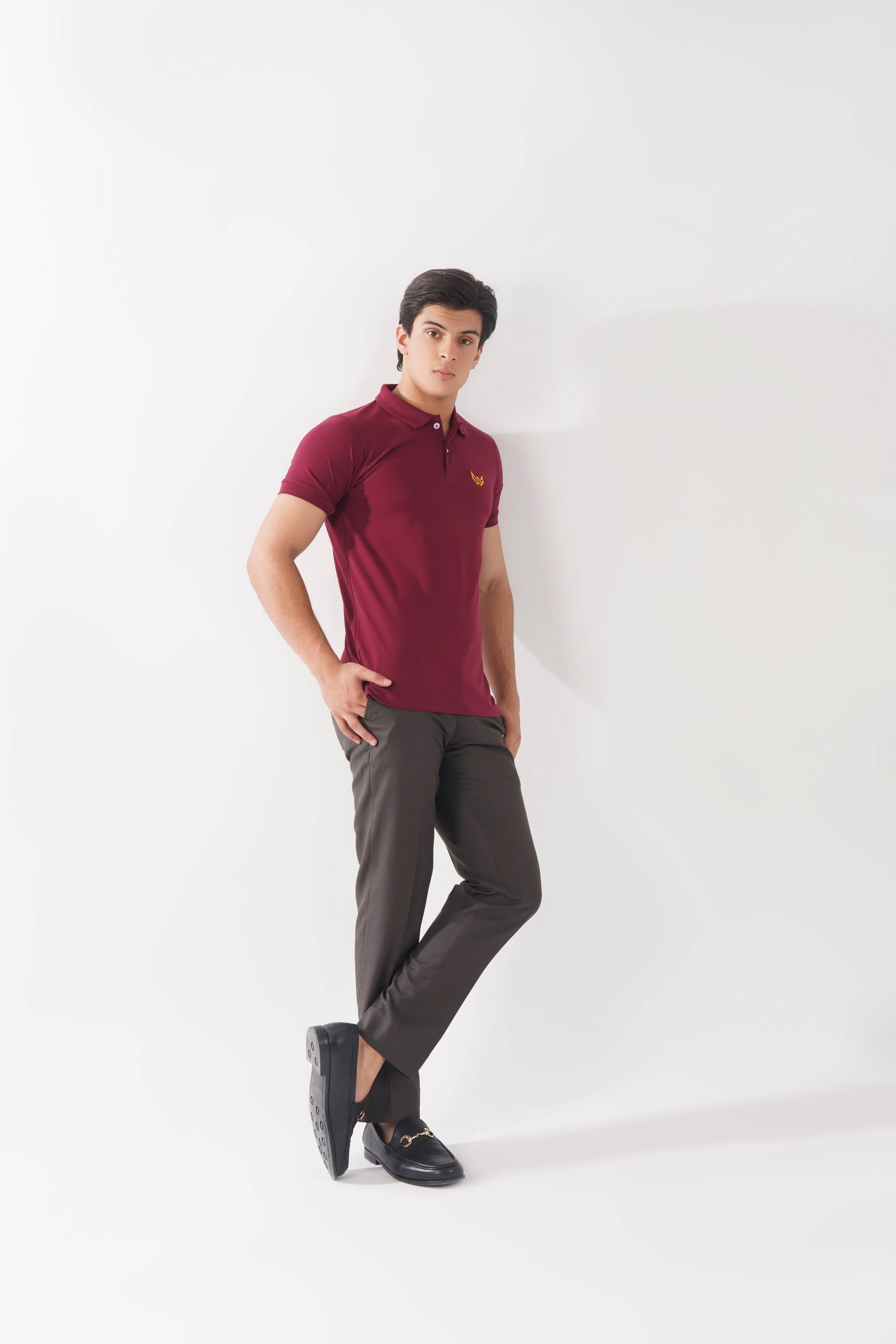 Dark Maroon Basics Polo