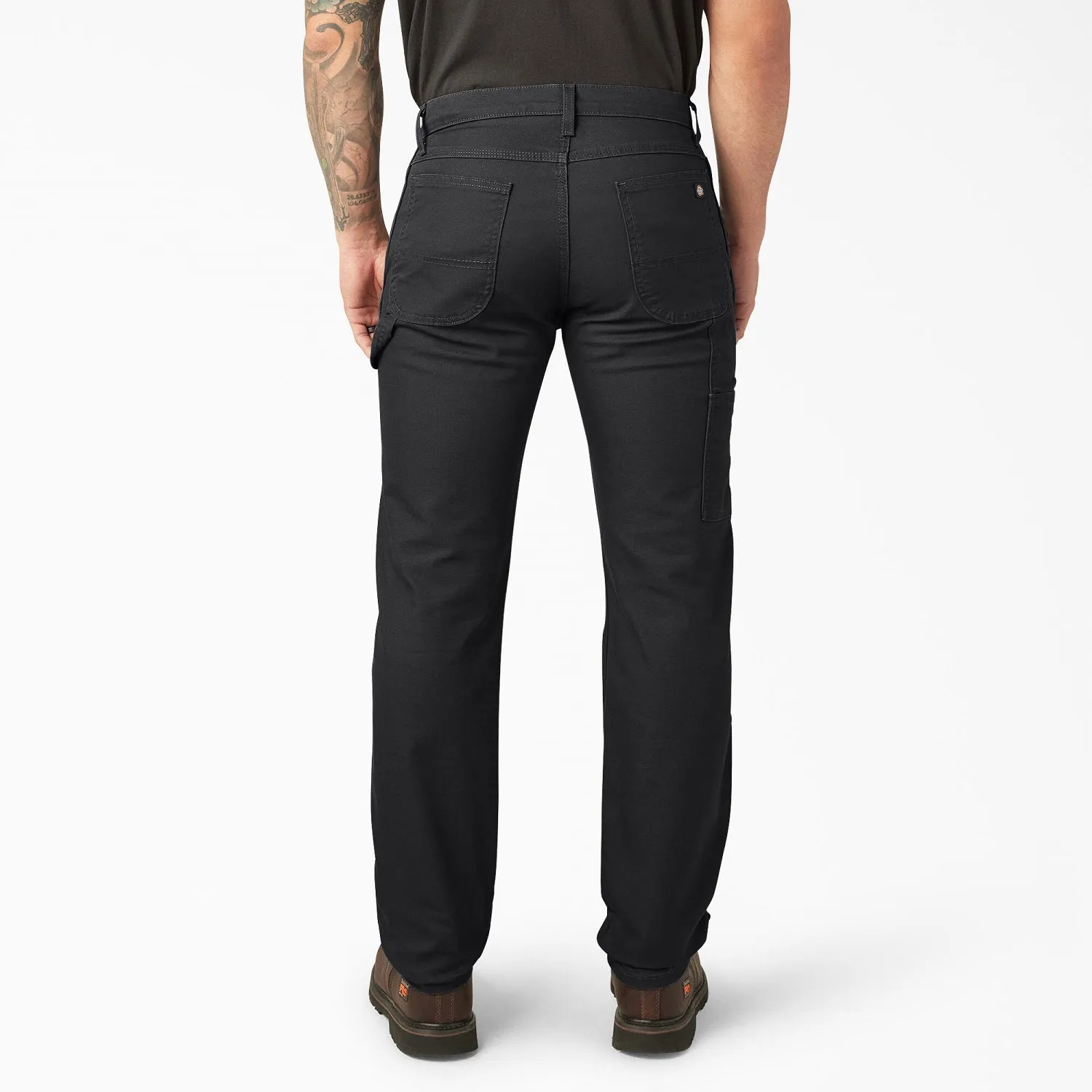 Dickies Men's FLEX Regular Fit Duck Carpenter Pant_Stonewashed Black