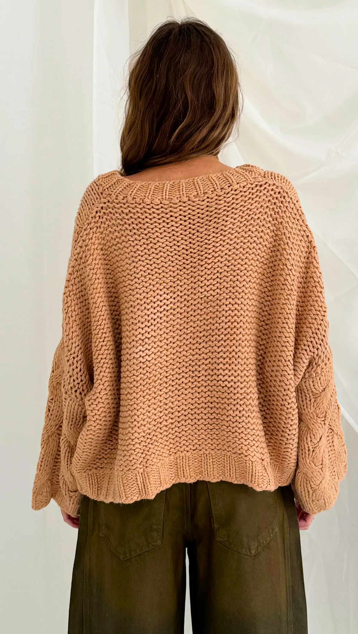 Elise Chunky Knit Sweater - Taupe