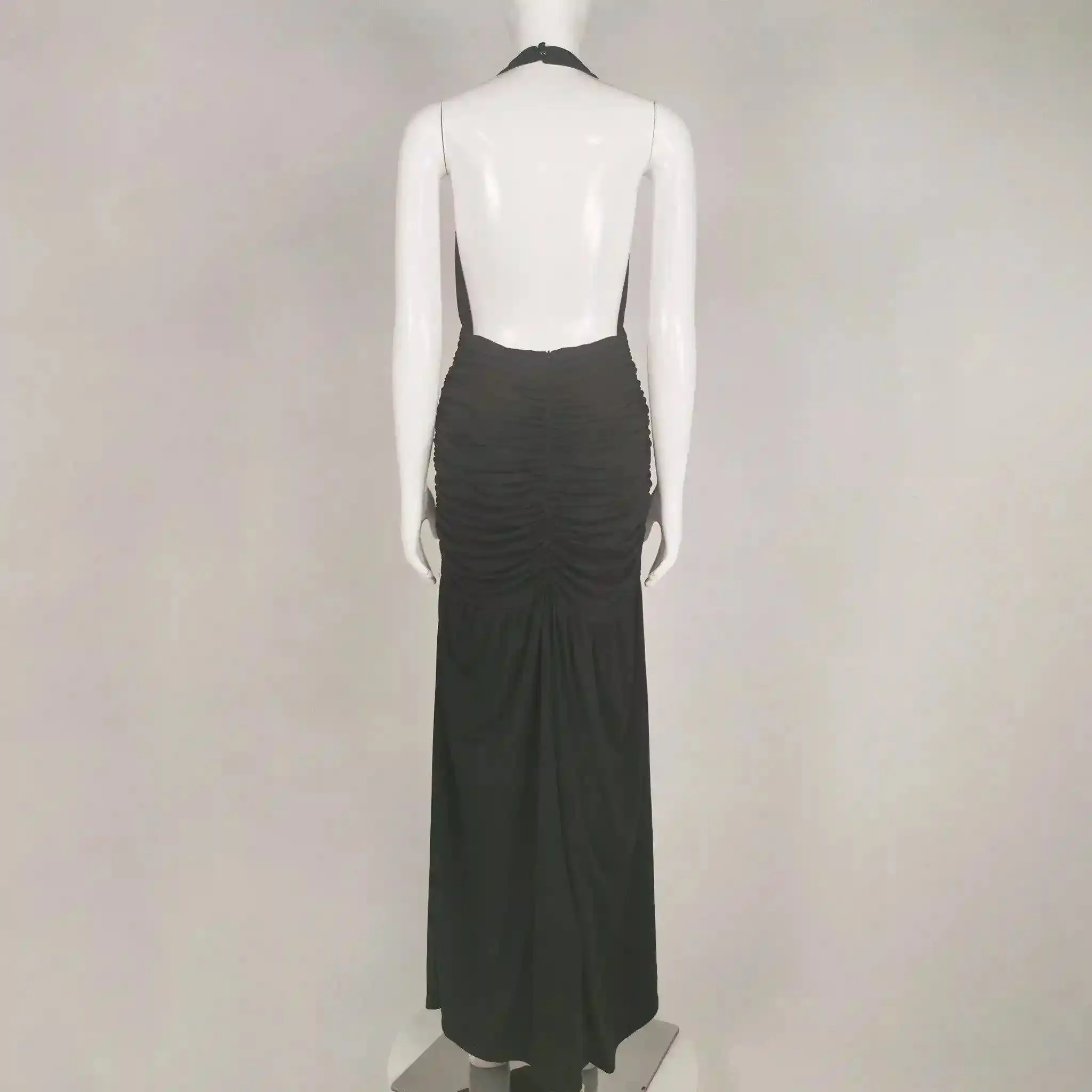 Elora Open Back Ruched Maxi Dress