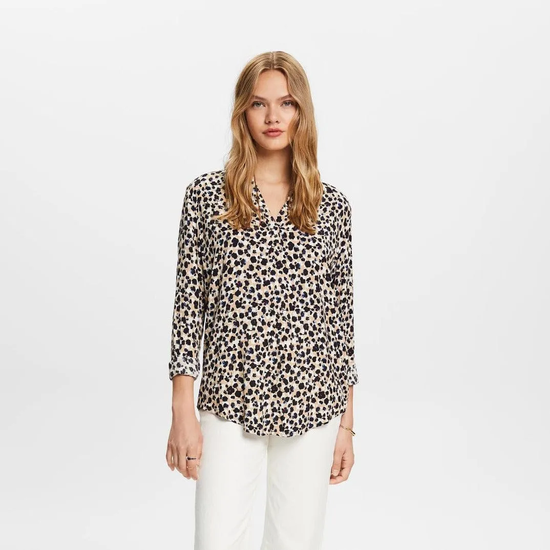 Esprit Patterned Blouse in Sand