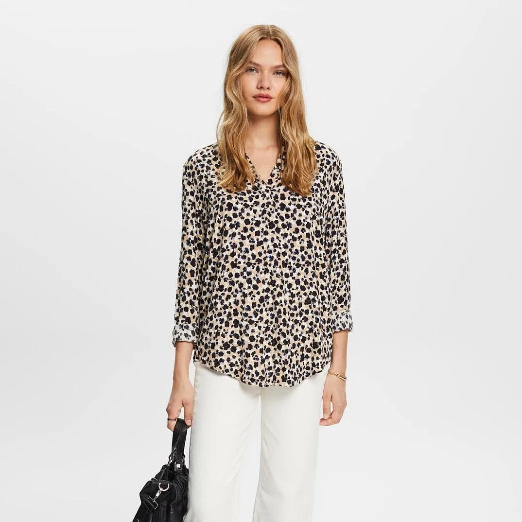 Esprit Patterned Blouse in Sand