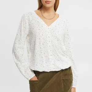 Esprit Patterned Blouse Off White