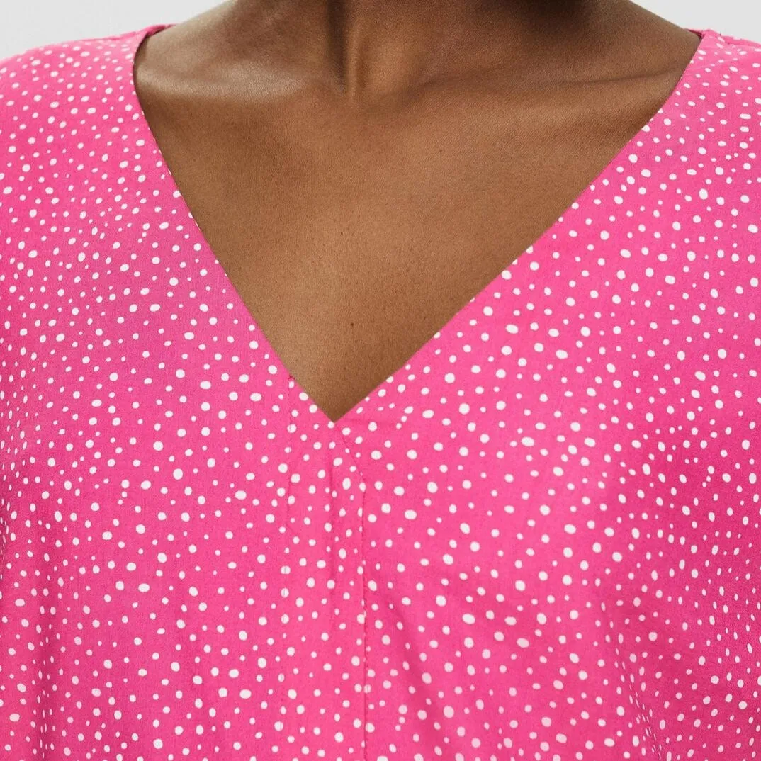 Esprit Patterned Blouse Pink Fuchsia