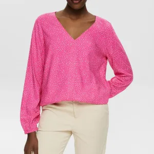 Esprit Patterned Blouse Pink Fuchsia