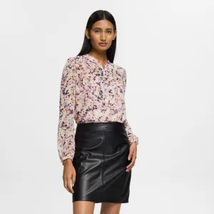 Esprit Patterned Chiffon Blouse Lilac