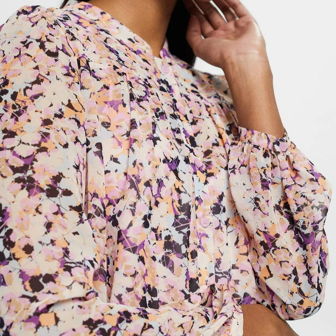 Esprit Patterned Chiffon Blouse Lilac