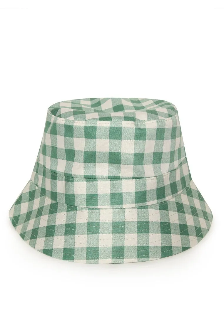 Green Gingham Bucket Hat