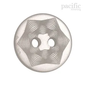 Hexagon Shape Engraved 2 Hole Polyester Decorative Button