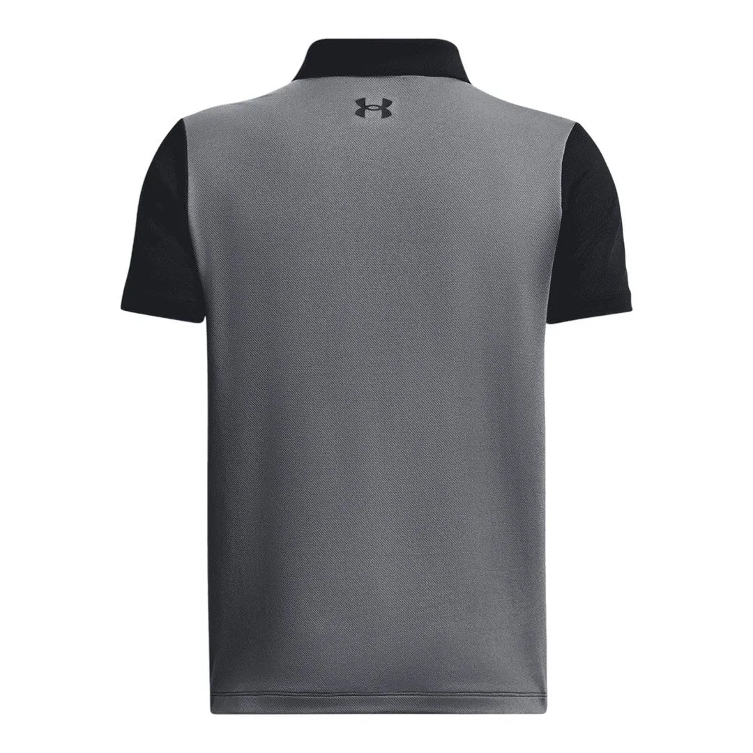 Junior Under Armour Performance Colour Block Golf Polo Shirt 1380136