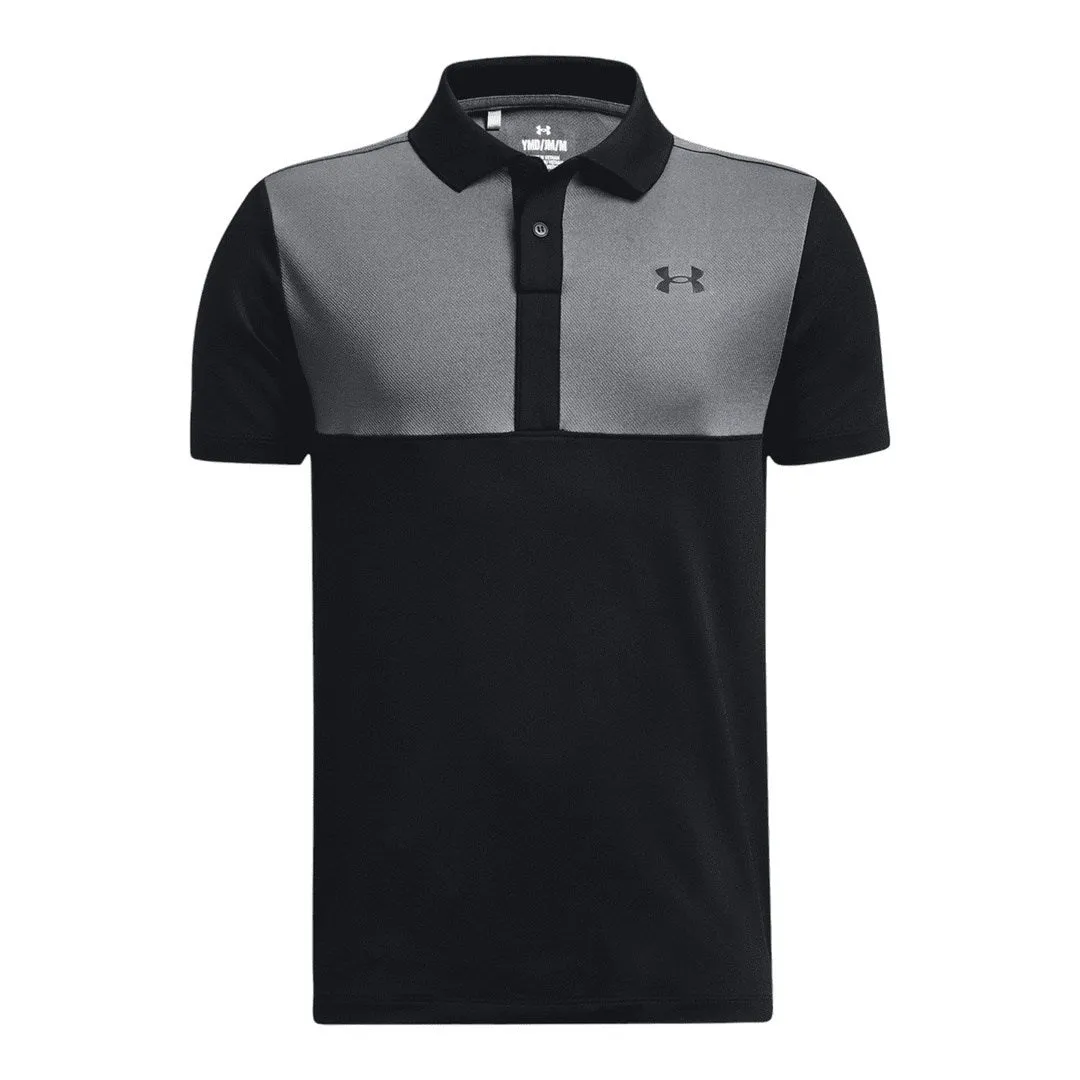 Junior Under Armour Performance Colour Block Golf Polo Shirt 1380136