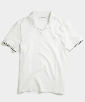 Lacoste Slim Short Sleeve Cotton Linen Polo in White