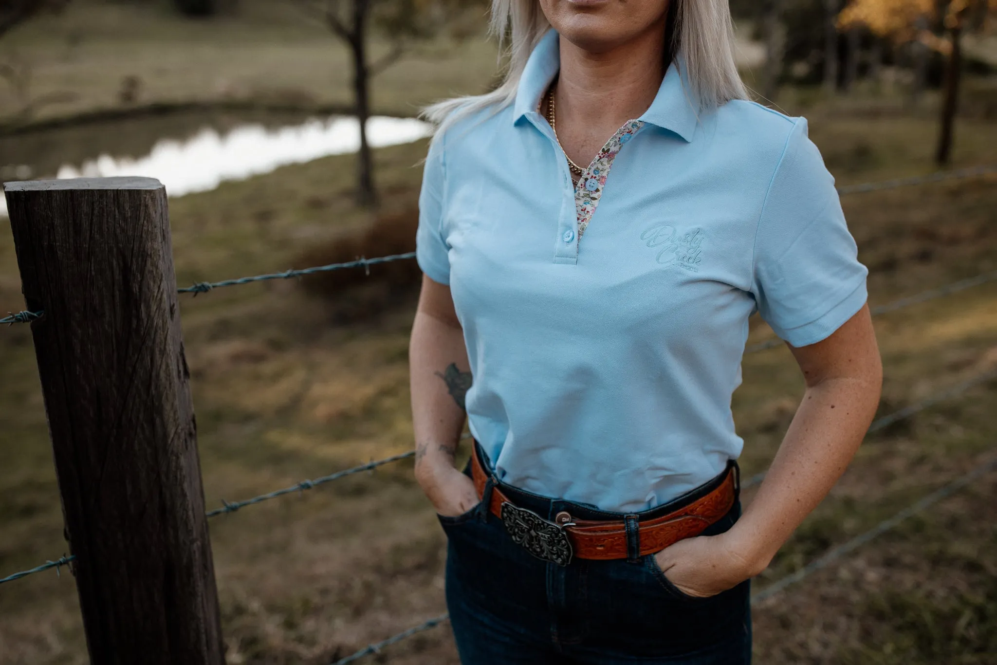 LADIES POLO Light Blue