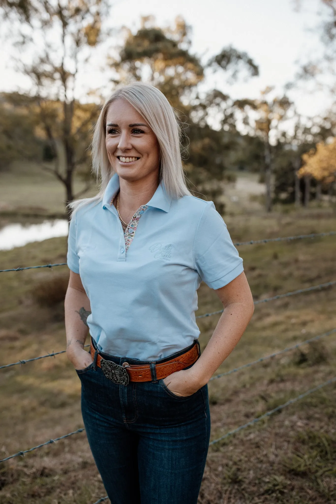 LADIES POLO Light Blue