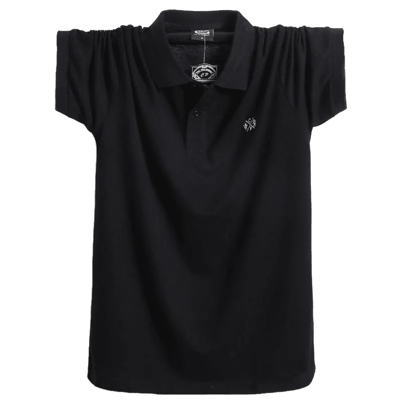 Leisure Solid Color Pure Cotton Business Polo Shirts For Men