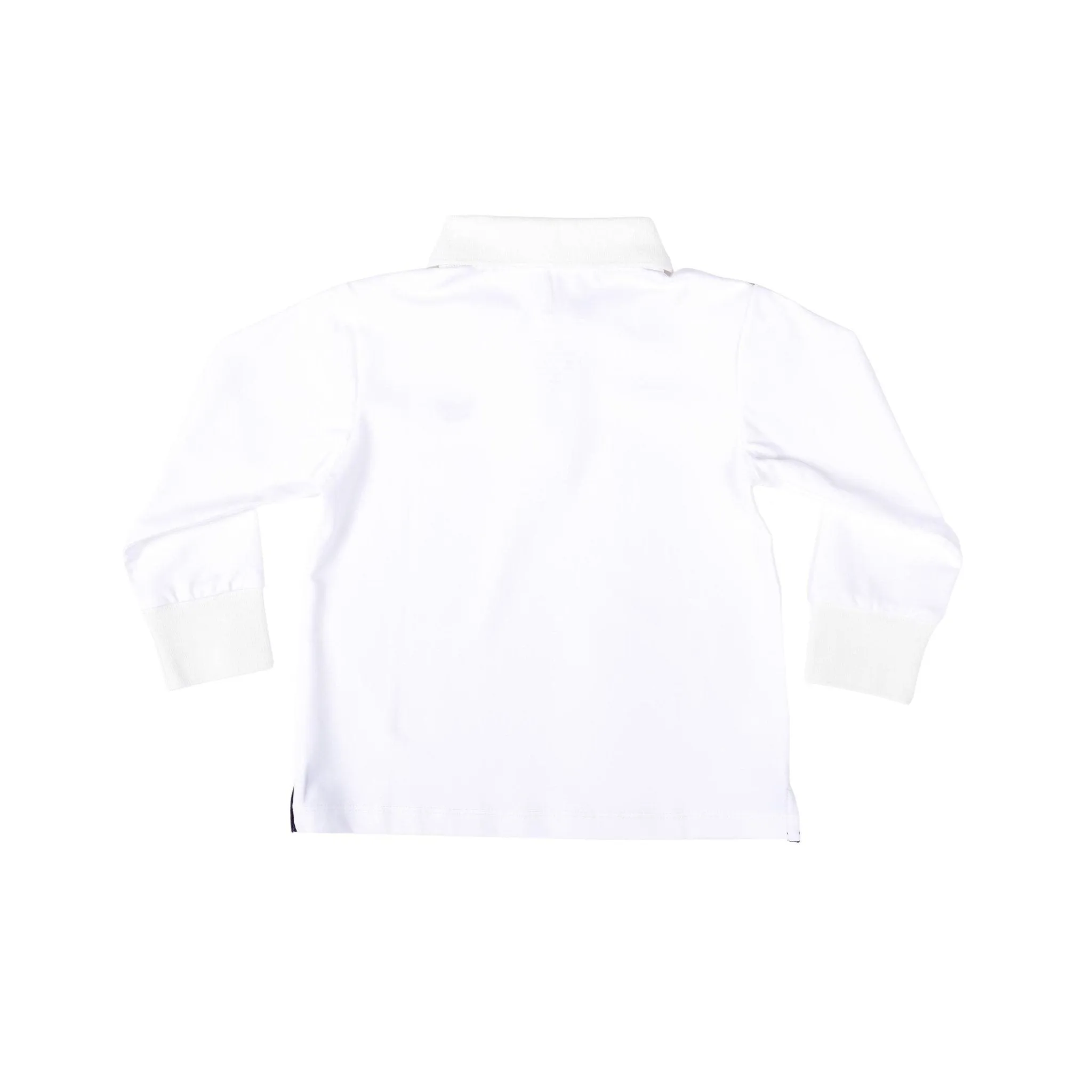 Long Sleeve Carter Polo in Classic White