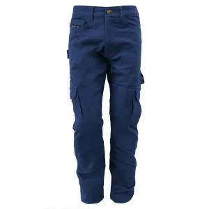 Loose Fit Cargo Pants - Navy Blue with Pads