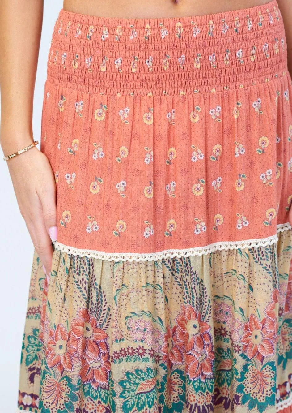 Mabe Dulcie Print Maxi Skirt