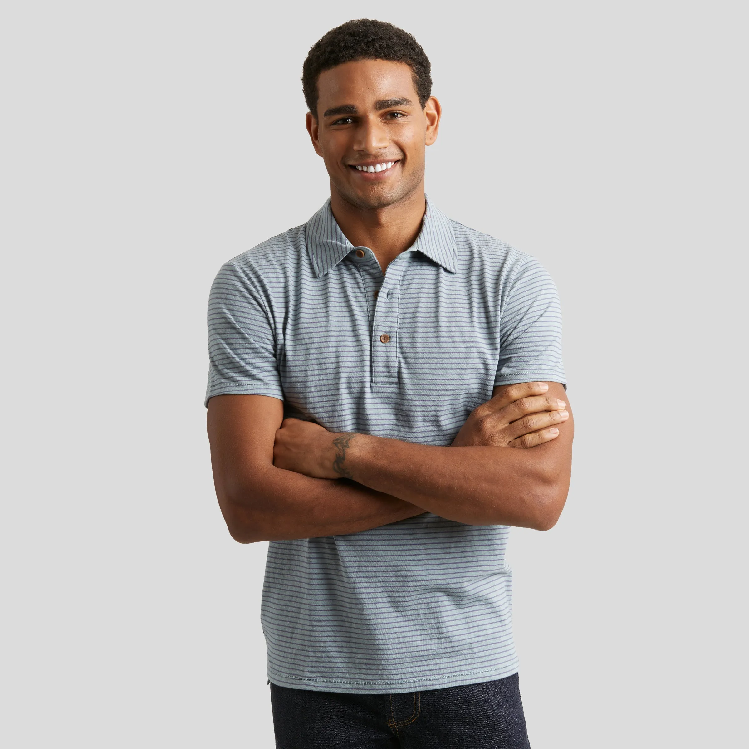 Malaga Cove Stripe Polo - Abyss Stripe (Final Sale)