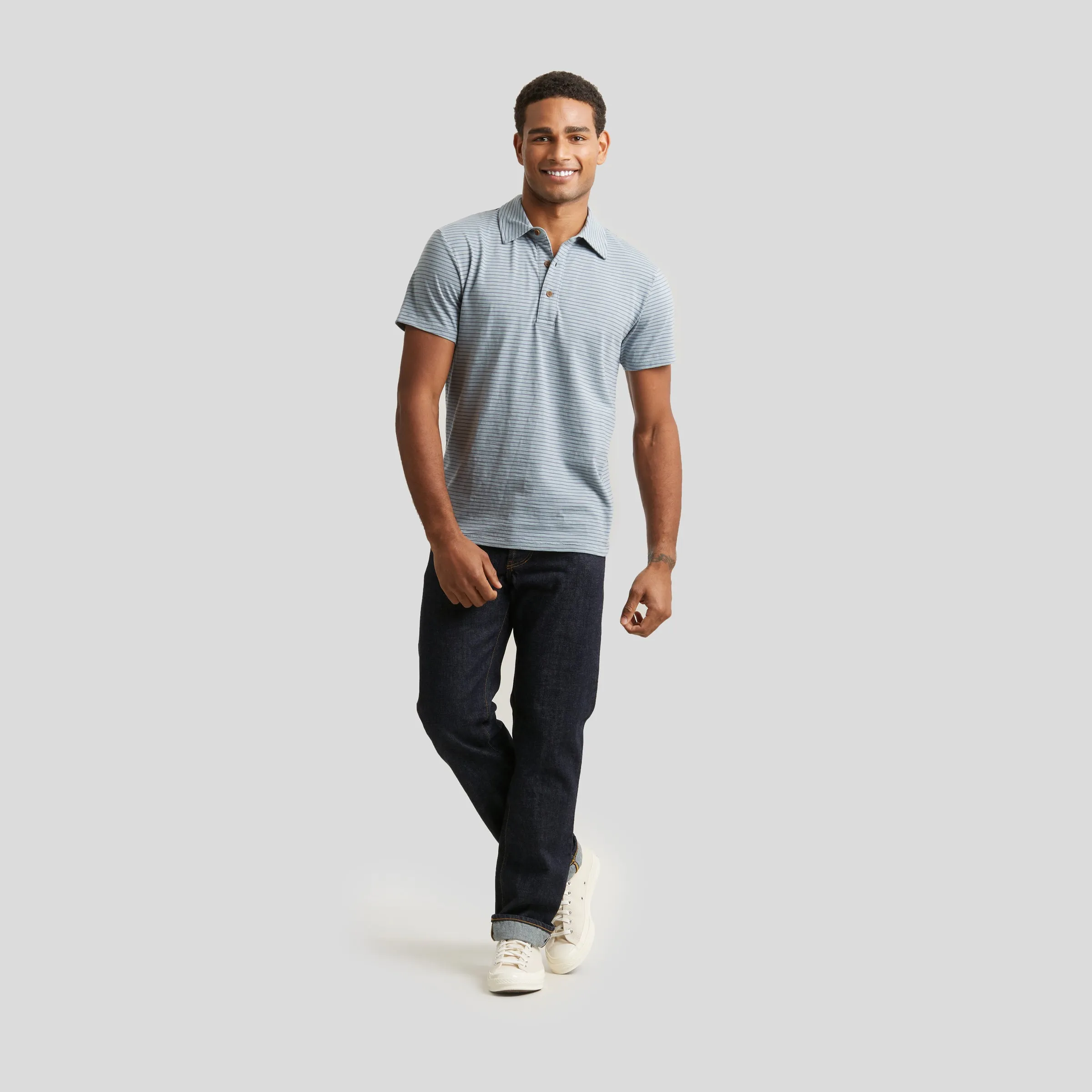 Malaga Cove Stripe Polo - Abyss Stripe (Final Sale)