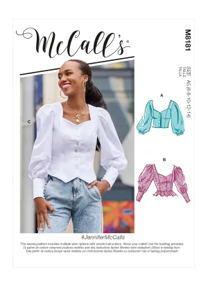 McCall's Pattern M8181 Misses' Tops