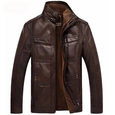 Mountainskin Leather Jacket Men Winter Coats